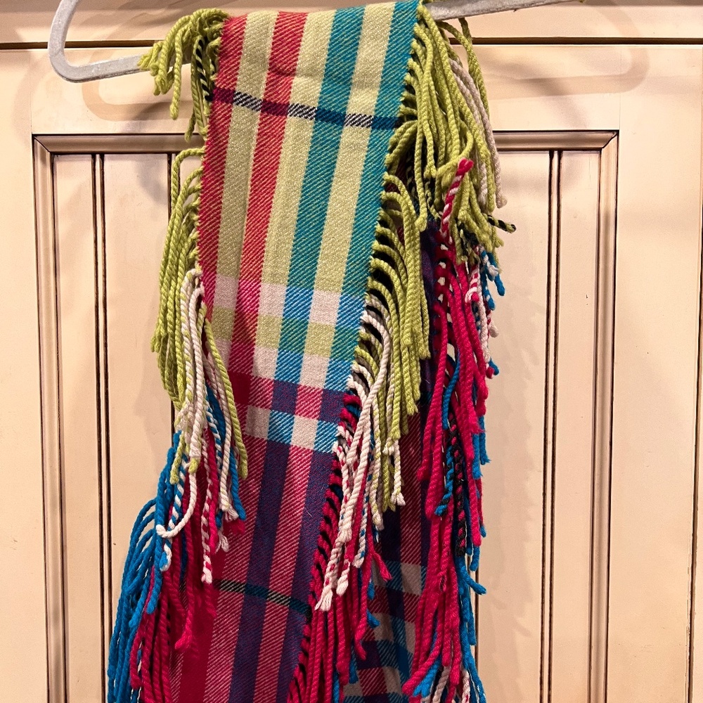 Burberry London Cashmere Plaid Scarf